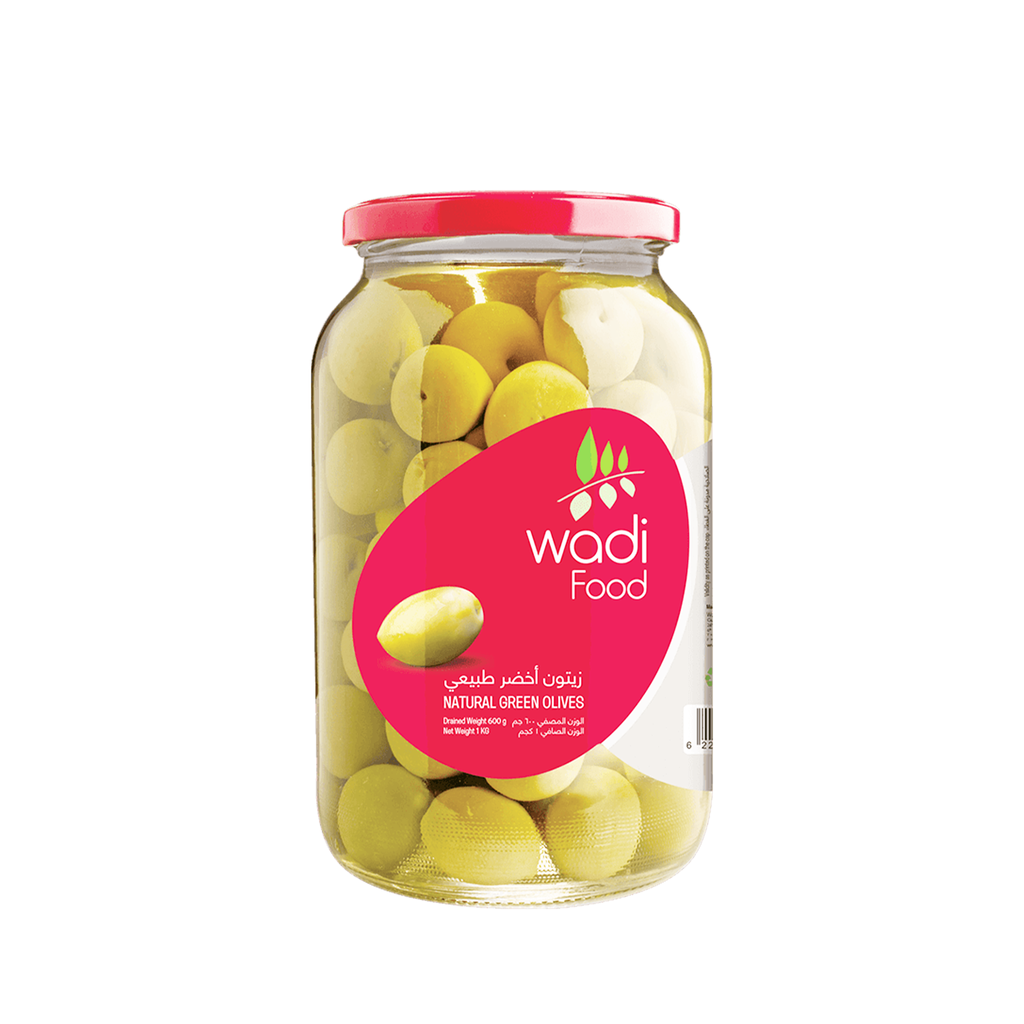 Wadi Green Olives 200g Bottle