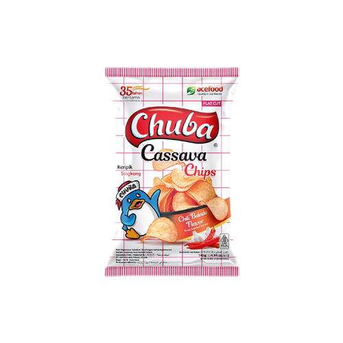 [23142] Chuba Cassava Chips 140g (Red Chilli)