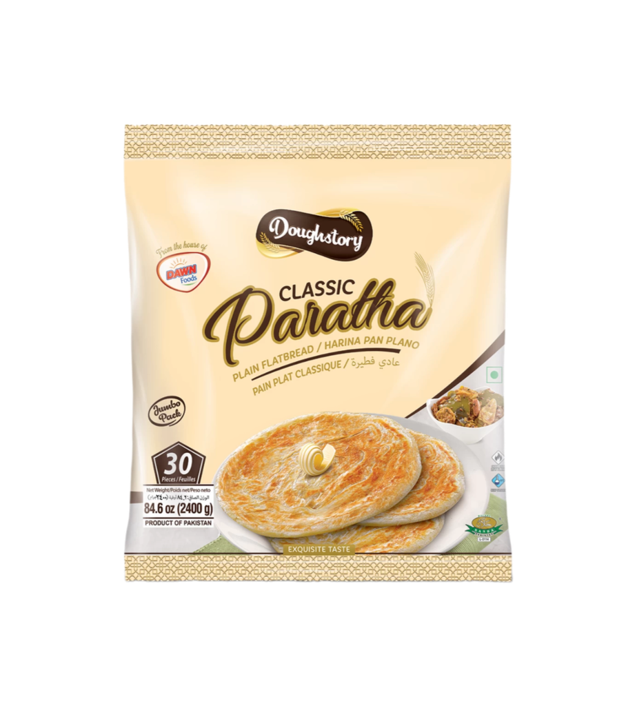 DoughStory Parathas Classic Plain 2.4kg (30 Pcs)