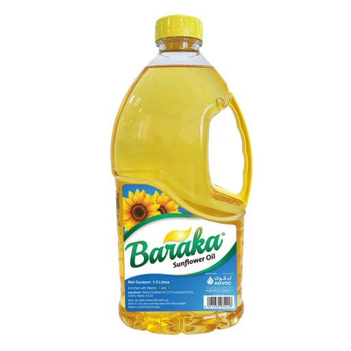 [34032S] Sale Baraka Sunflower Oil 1.5Ltr