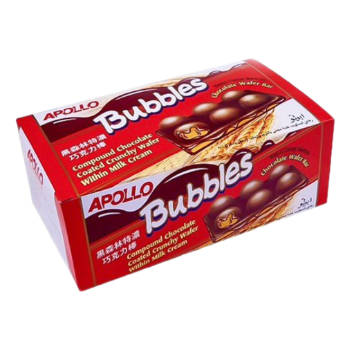 [22191E] Apollo Bubbles Chocolate Wafer Bar 32g Short expiry